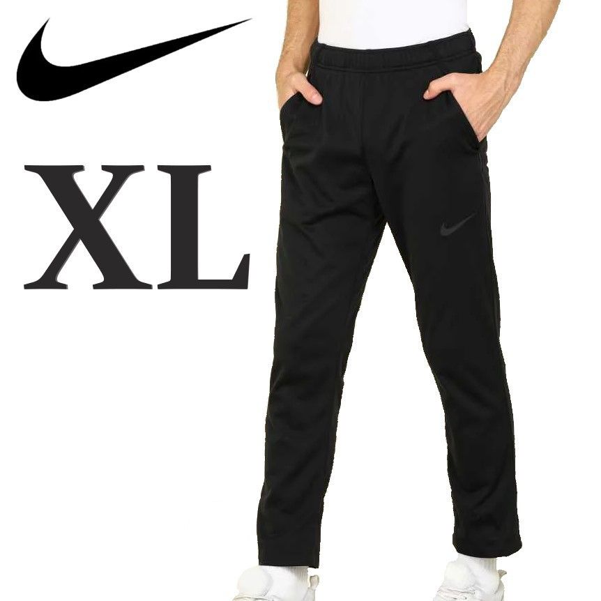 格安即決 新品 黒 XL ナイキ メンズ ジャージ 裏起毛 ロングパンツ ナイキ