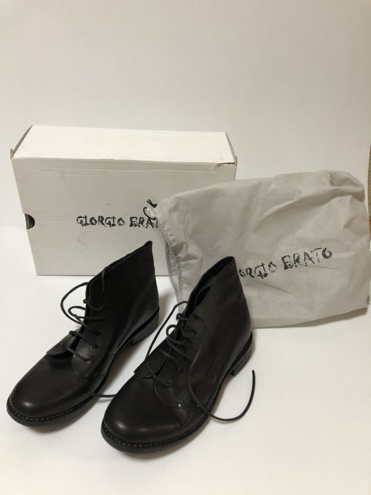 新品GIORGIO BRATO ラムレザーブーツ/ジョルジオブラット 革靴 MADE IN ITALY