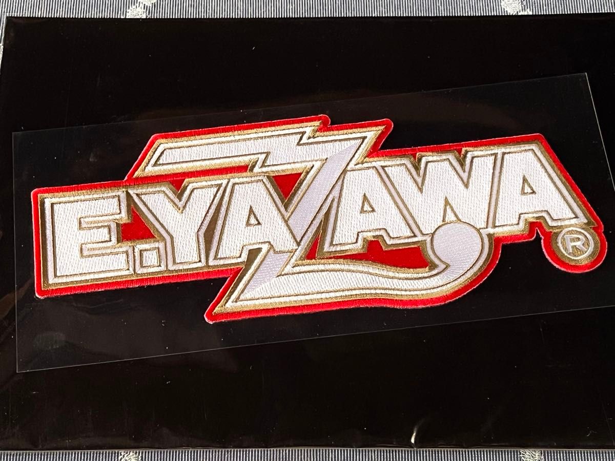 矢沢永吉 E YAZAWA BIG刺繍ワッペンシール ロゴ ホワイト 矢沢永吉 E YAZAWA BIG刺繍ワッペンシール ロゴ ホワイト