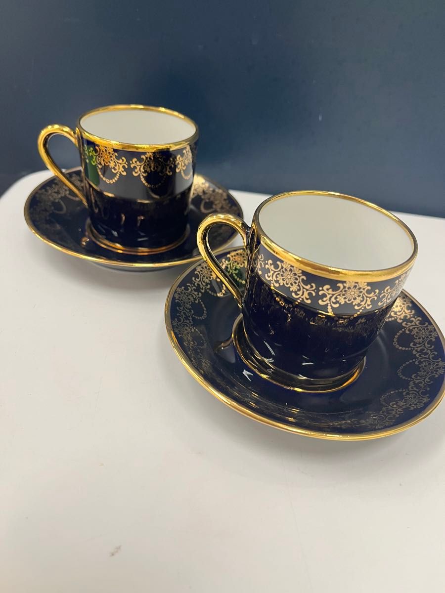 LIMOGES CASTEL リモージュキャッスル 22k カップ&ソーサー LIMOGES CASTEL リモージュキャッスル 22k カップ&ソーサー