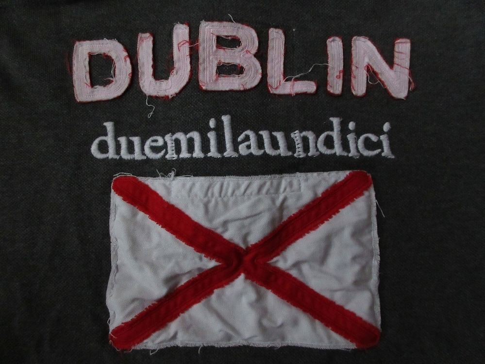  Италия производства UNDICI DUBLIN patch вышивка рубашка-поло с длинным рукавом XS серый серия untichi11 DUBLIN номер cut and sewn футбол Serie A Serie 11