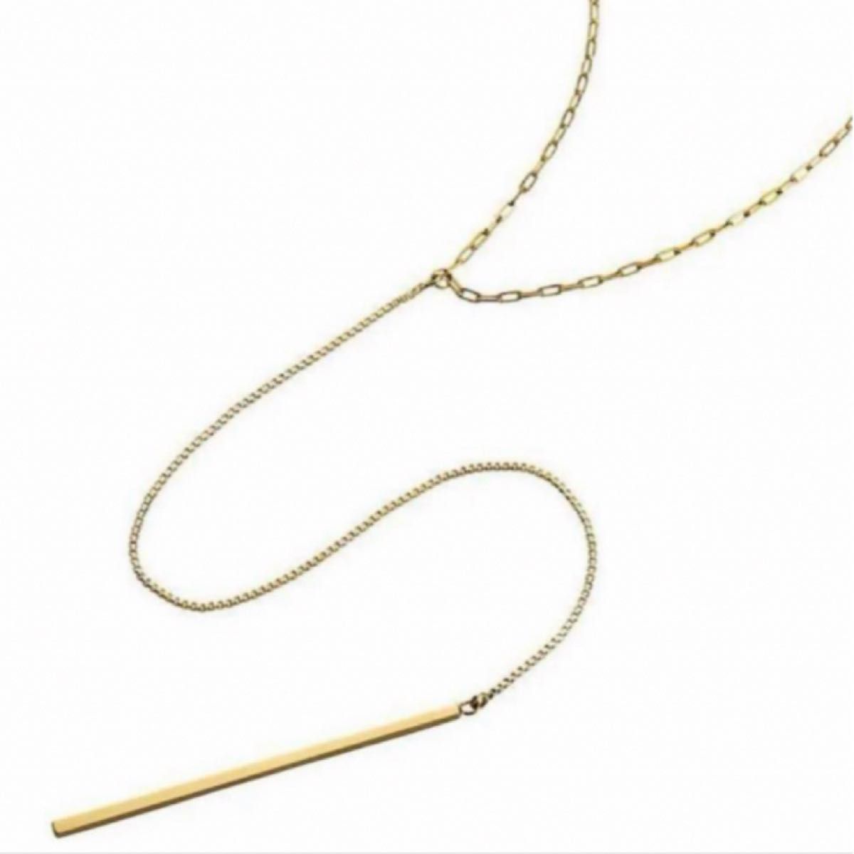 美品 スタージュエリー k10YGロングY字チェーンネックレス k10 美品 スタージュエリー k10YGロングY字チェーンネックレス k10