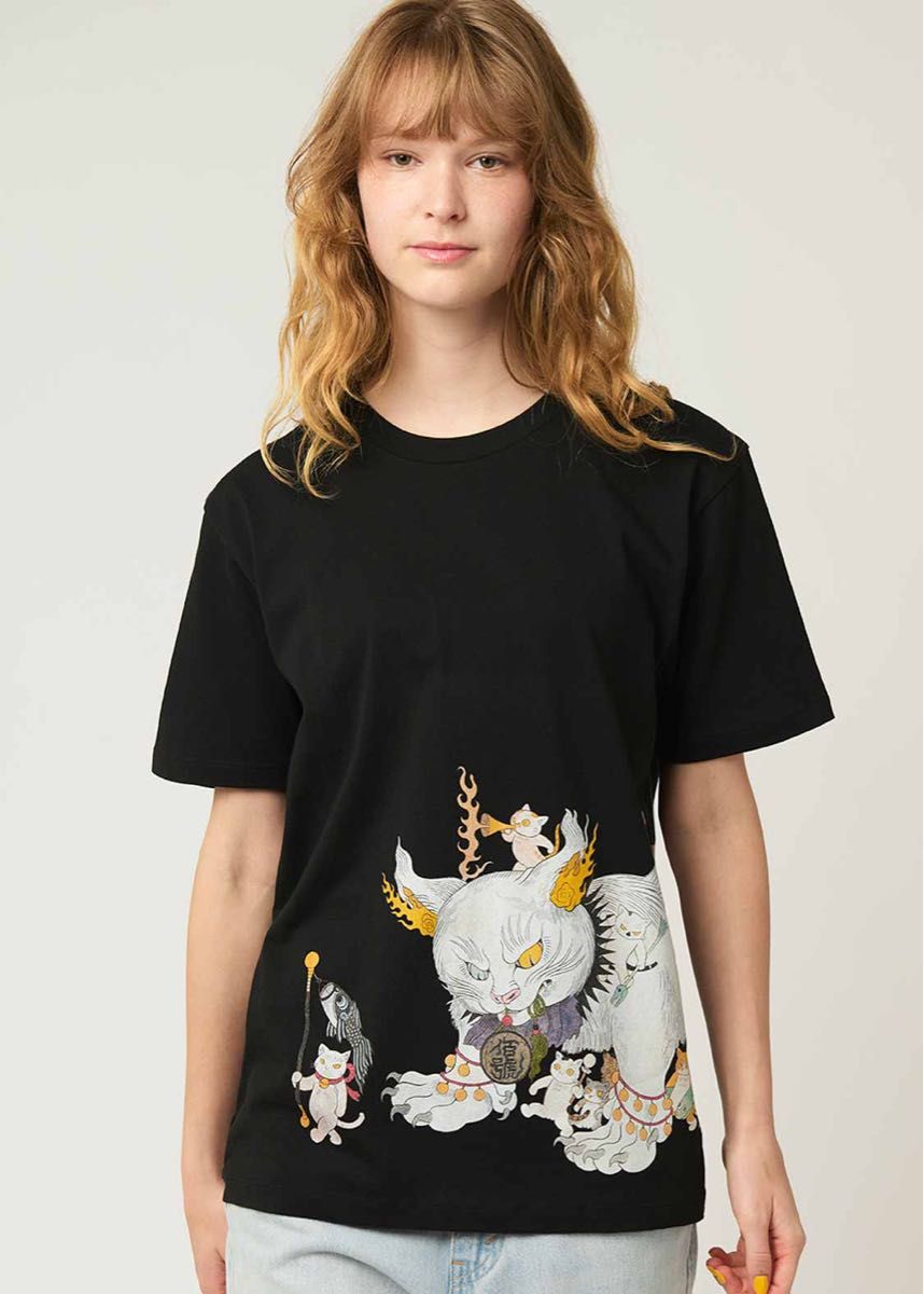 XXLサイズ 石黒亜矢子 Tシャツ 鬼子母猫百号 グラニフ 半袖 XXLサイズ 石黒亜矢子 Tシャツ 鬼子母猫百号 グラニフ 半袖