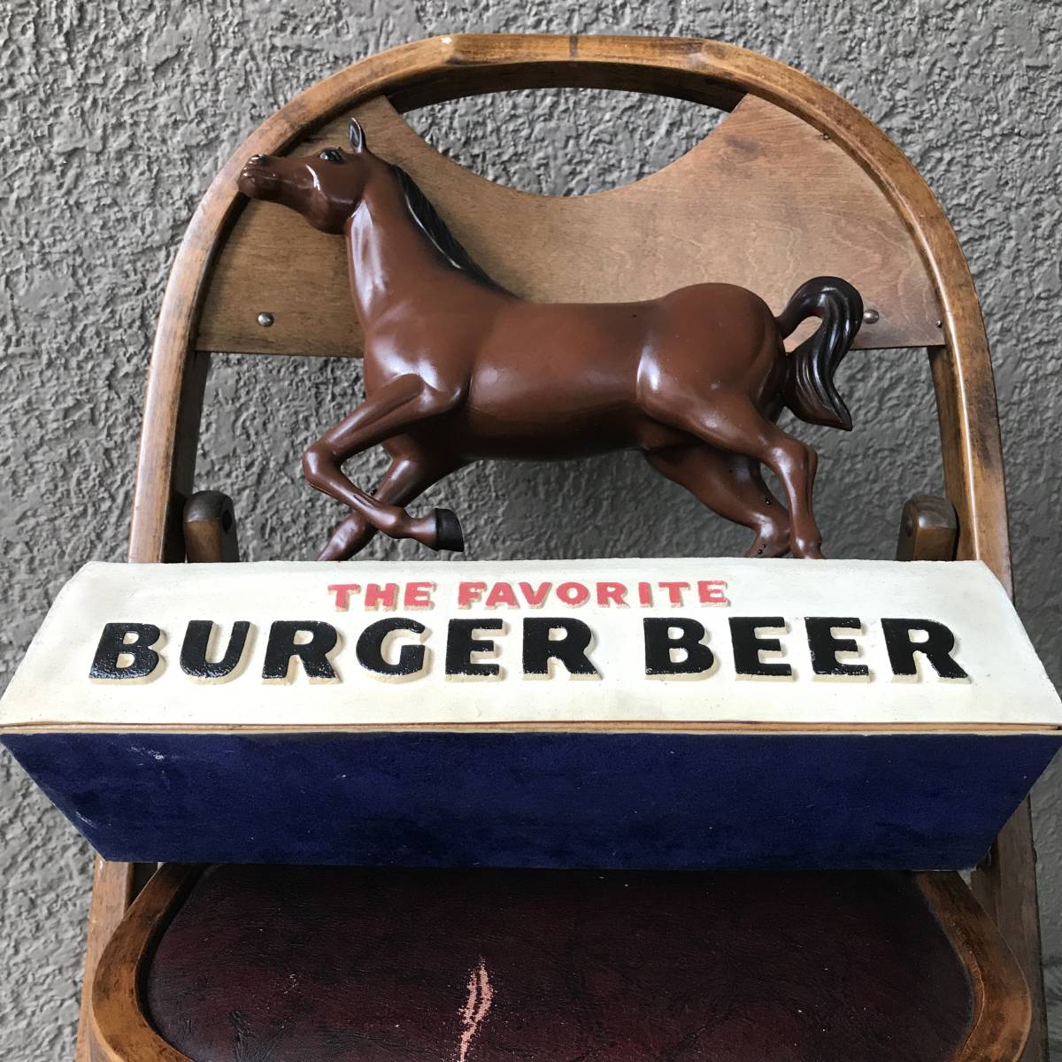 希少！ 50's アメリカアンティーク BurgerBeer ビール店頭看板 USA製ヴィンテージ 雑貨/イギリスニューヨーク70'sカリフォルニア家具レトロ_画像4