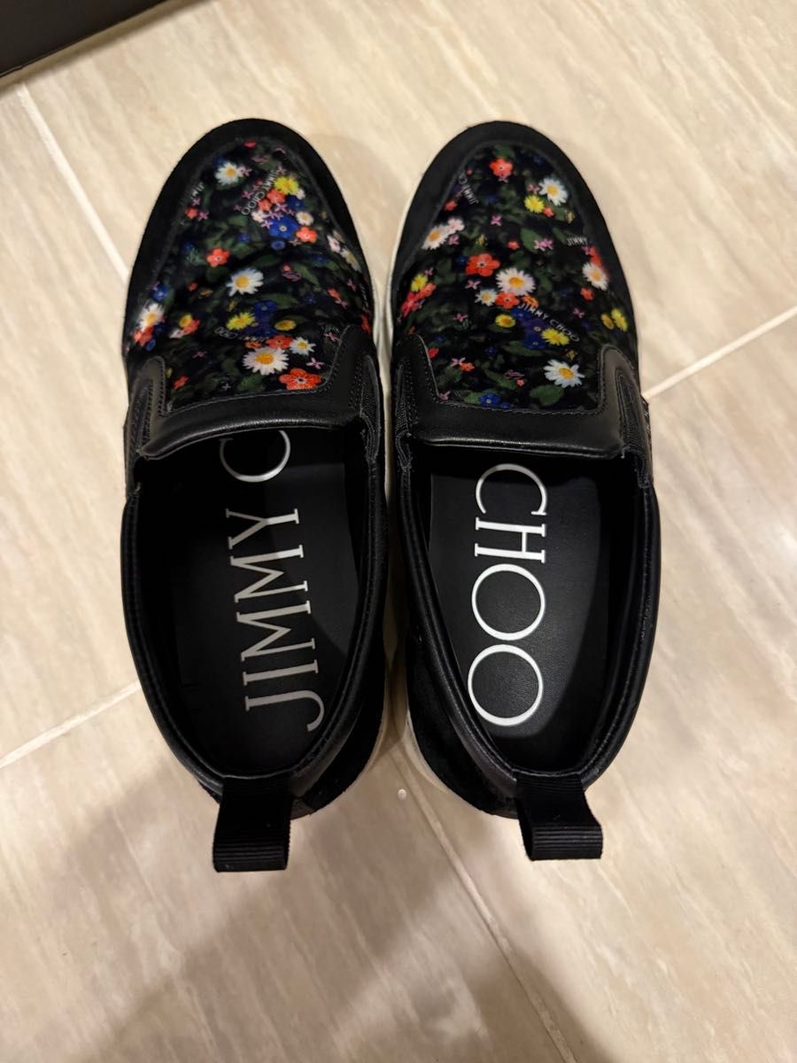 JIMMY CHOO 花柄　スリッポン　サイズ35 靴 スリッポン シューズ