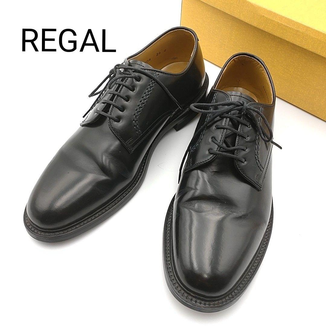 REGAL リーガル ビジネスシューズ 紐靴 革靴 ブラック 黒 箱付 a REGAL リーガル ビジネスシューズ 紐靴 革靴 ブラック 黒 箱付 a