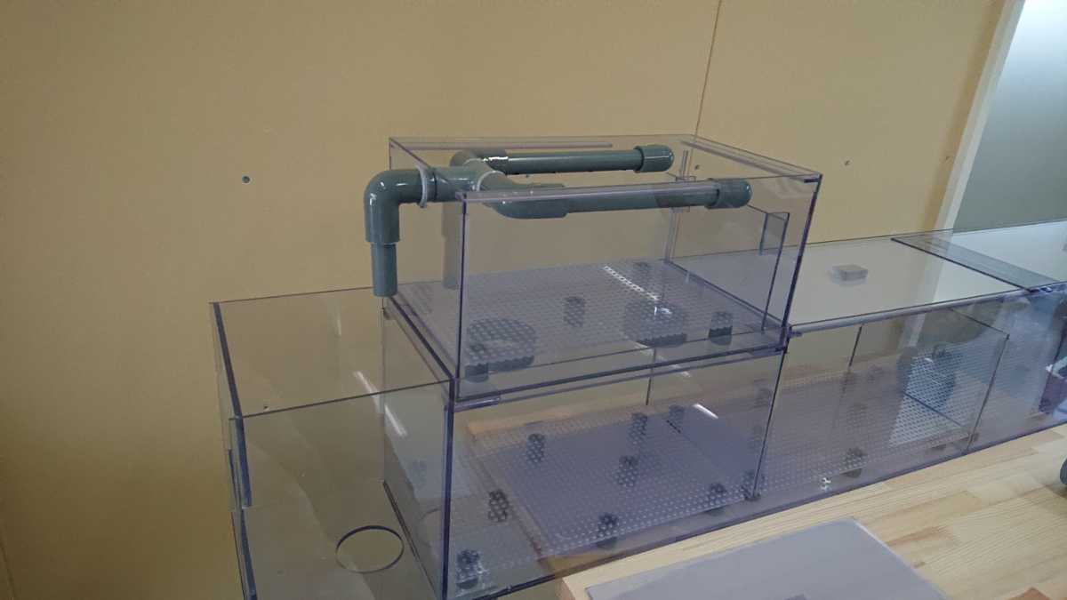 120cm ガラス水槽用淵がけタイプ 3層式 ぷぅ工房(上部式)|売買 120cm ガラス水槽用淵がけタイプ 3層式 ぷぅ工房(上部式)|売買