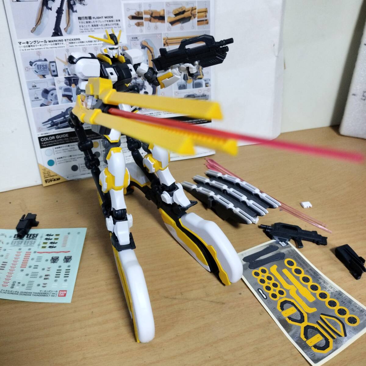【着後レビューで 送料無料】 サンダーボルト 1/144 HGUC アトラスガンダム ジャンク 完成品 完成品