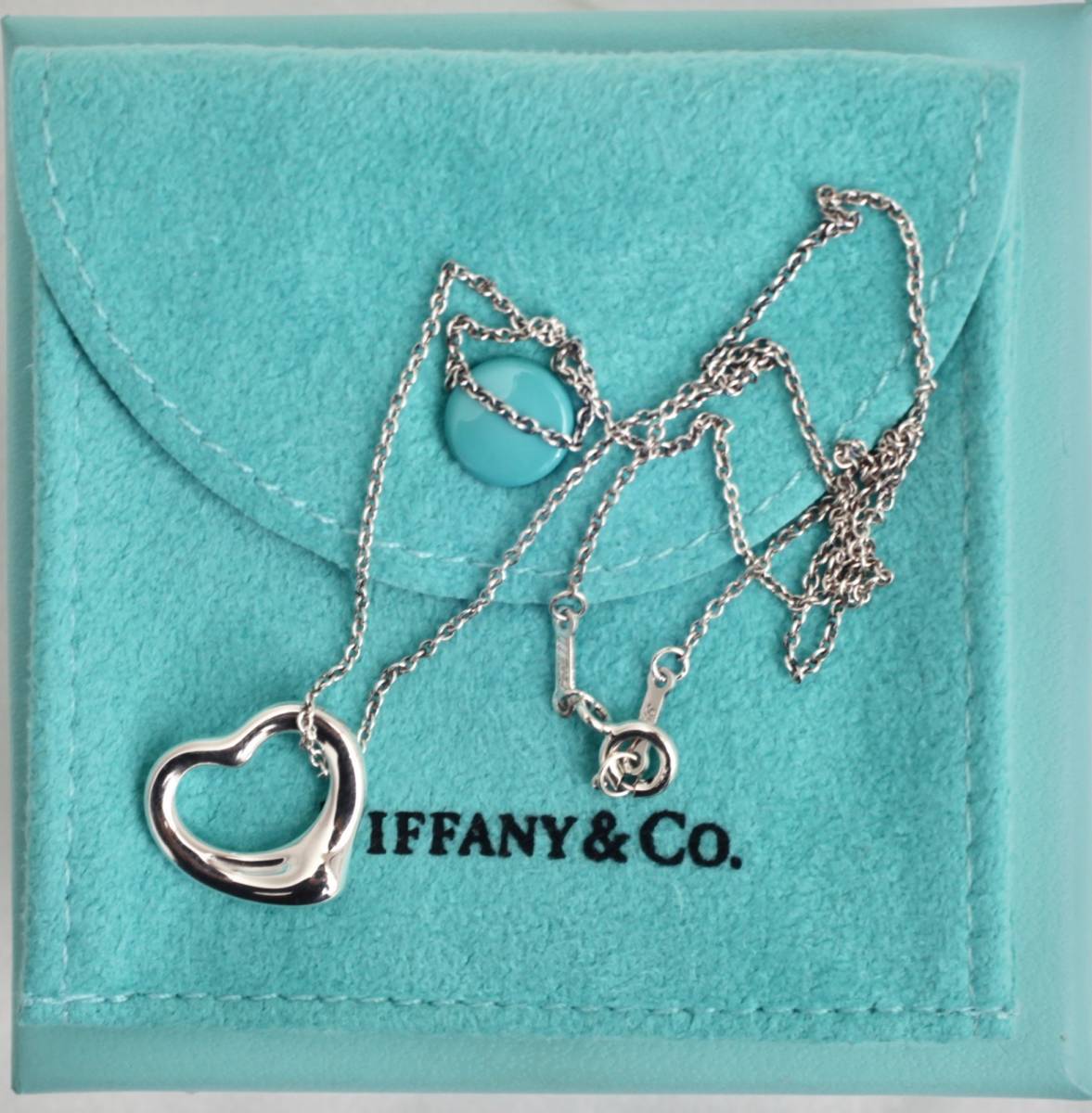 新品未使用品 ティファニー TIFFANY&Co オープンハート ネックレス ペンダント シルバー_画像5