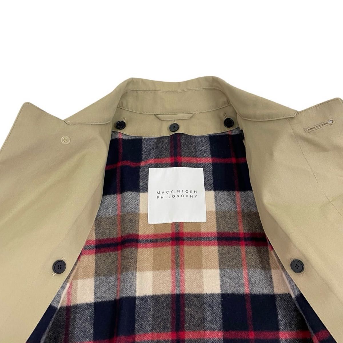 ほぼ新品】 マッキントッシュ ステンカラーコート ゴム引き ほぼ新品】 マッキントッシュ ステンカラーコート ゴム引き