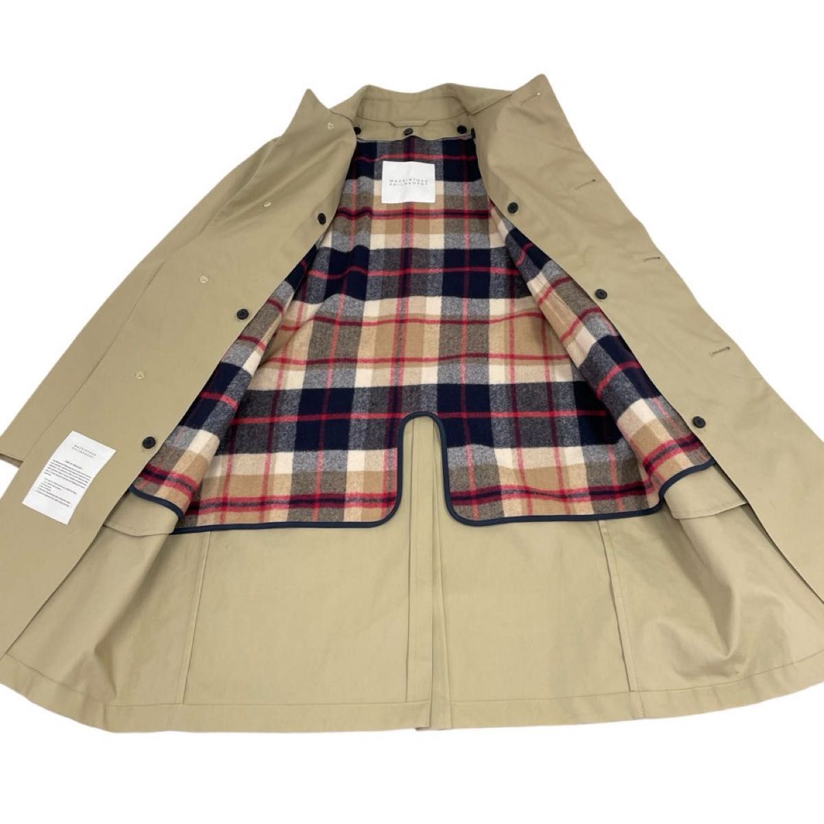 ほぼ新品】 マッキントッシュ ステンカラーコート ゴム引き ほぼ新品】 マッキントッシュ ステンカラーコート ゴム引き