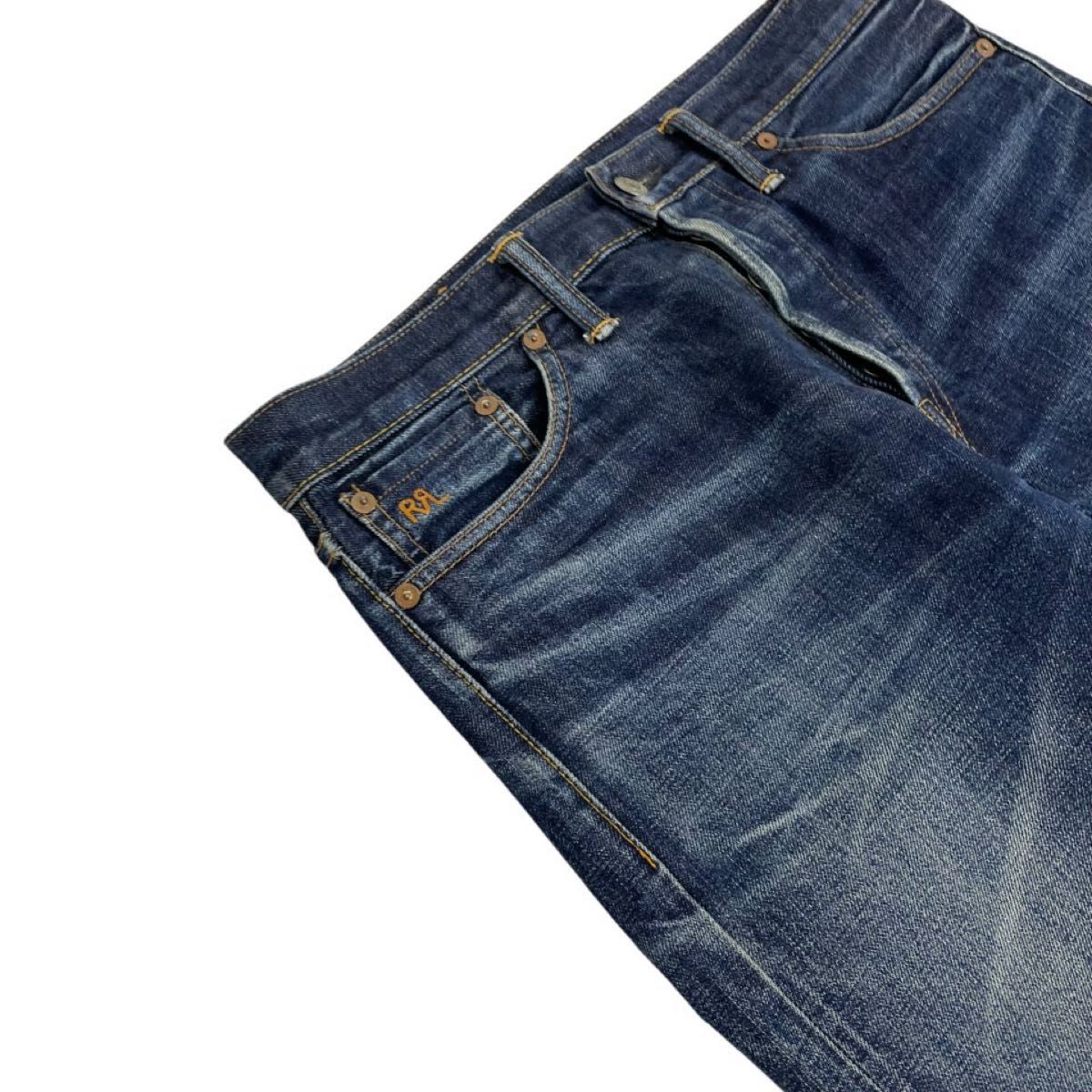 RRL ダブルアールエル デニム 刺繍 5ポケット ダメージ加工 29 RRL ダブルアールエル デニム 刺繍 5ポケット ダメージ加工 29