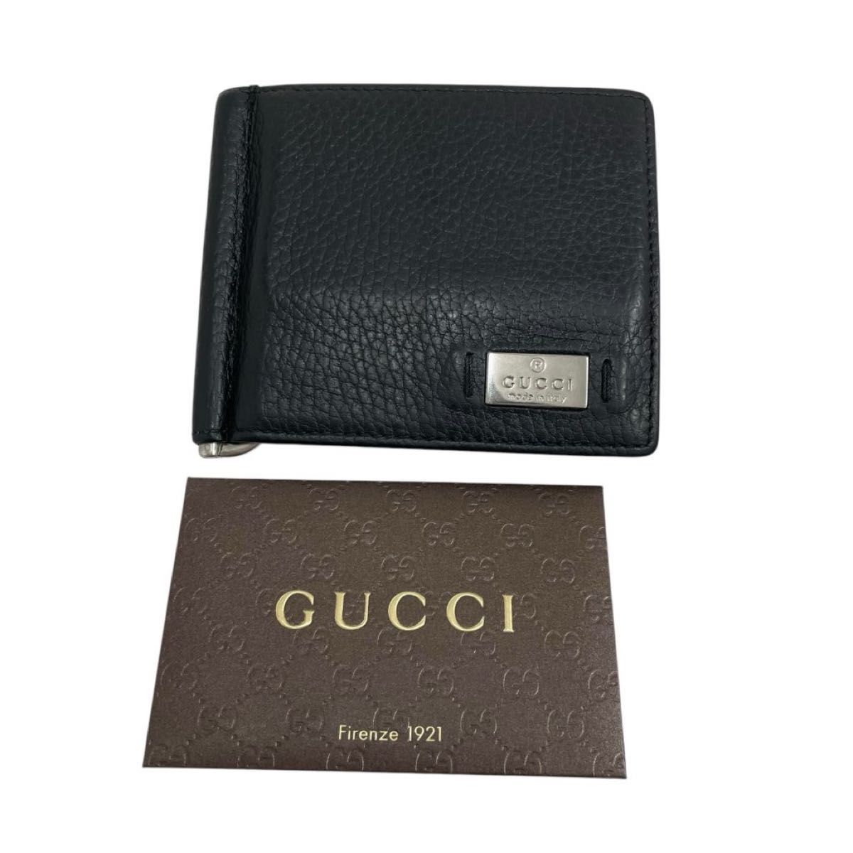 GUCCI グッチ マネークリップ カード入れ レザー ロゴプレート GUCCI グッチ マネークリップ カード入れ レザー ロゴプレート