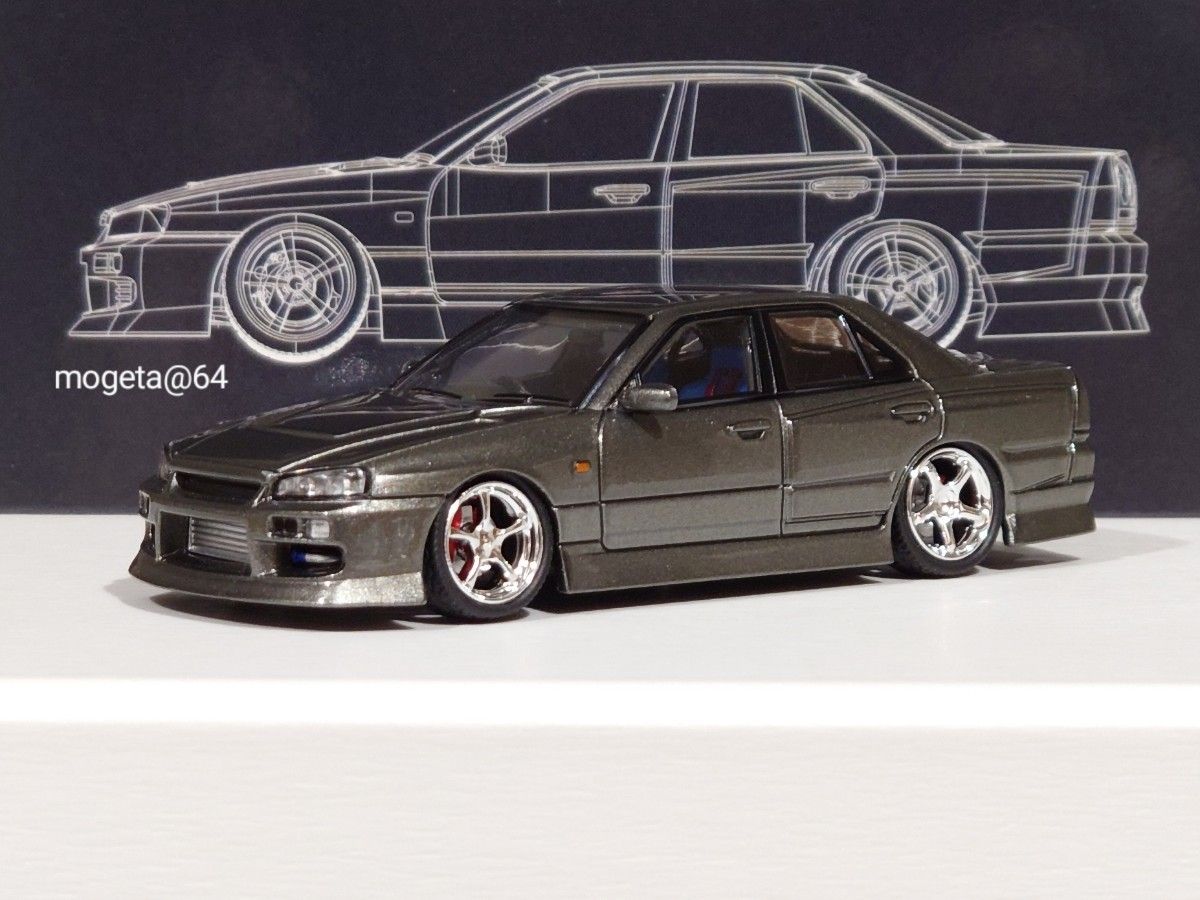【399台限定】MORTAL 1/64 日産 スカイライン 25GT-t ER34 URAS【ガンメタ】 【399台限定】MORTAL 1/64 日産 スカイライン 25GT-t ER34 URAS【ガンメタ】
