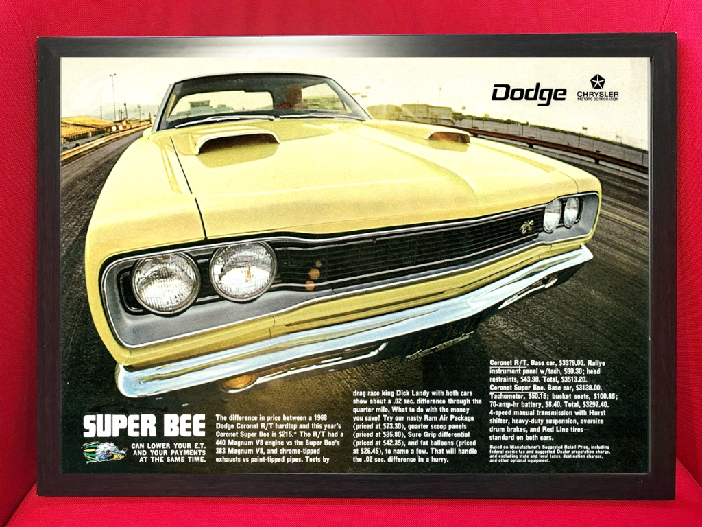 1969 ダッジ スーパービー Super Bee Coronet ポスター Mopar モパー マッスルカー Dodge チャレンジャー アメ車 世田谷ベース 自動車 売買されたオークション情報 Yahooの商品情報をアーカイブ公開 オークファン Aucfan Com