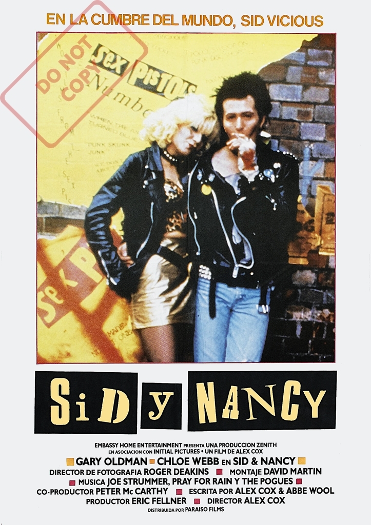 スペイン版ポスター『シド・アンド・ナンシー』☆Sid And Nancy（1986）レアムービーポスター★セックス・ピストルズ/Sex Pistols_Do Not Copyの文字は実物には入りません