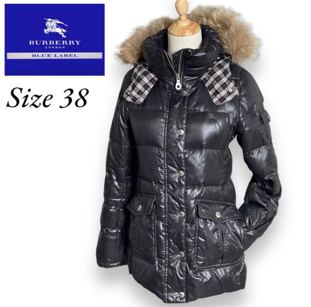 BURBERRY BLUE LABELバーバリーダウンジャケットノバチェックM BURBERRY BLUE LABELバーバリーダウンジャケットノバチェックM
