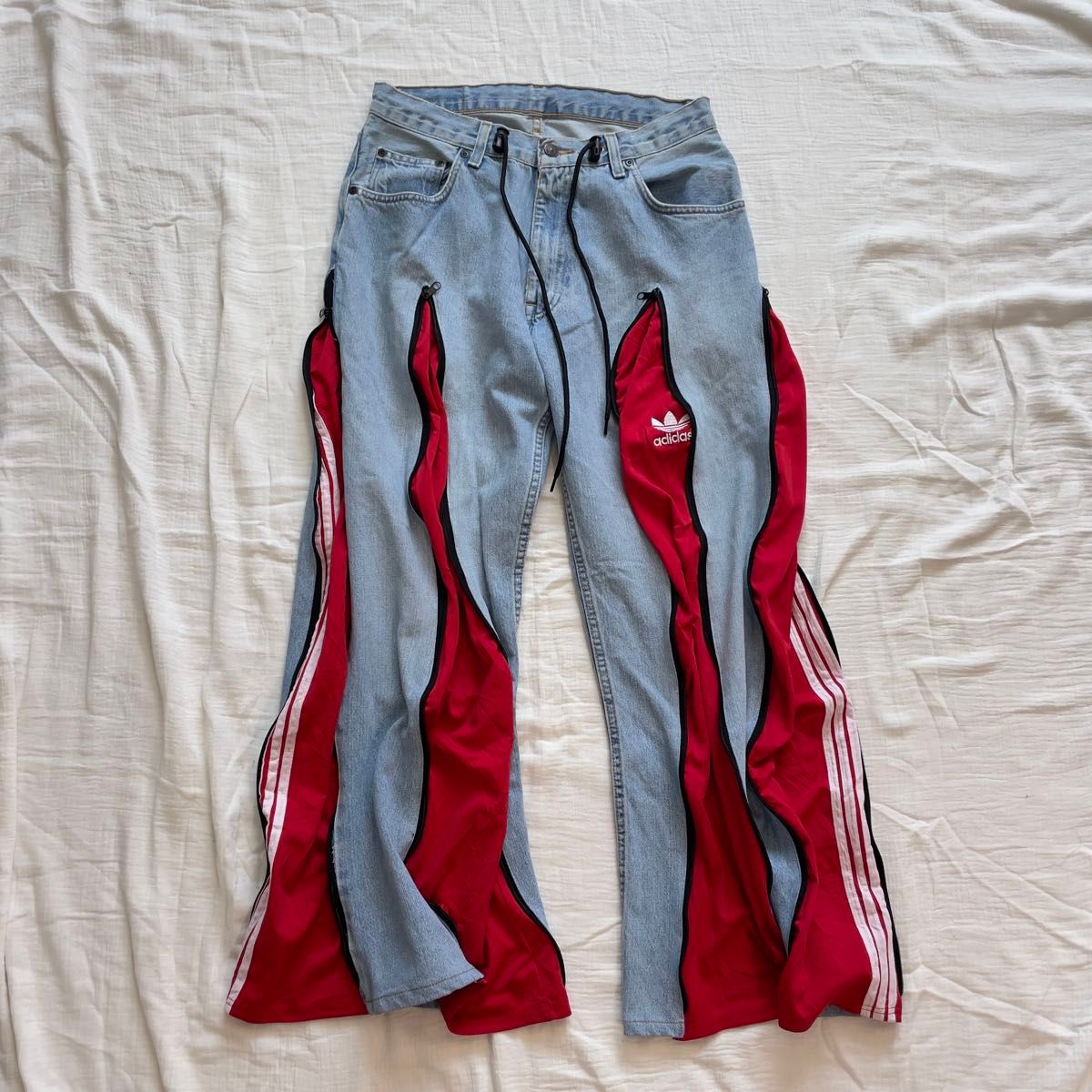 古着 リメイク 再構築 リビルド アディダス adidas デニム 古着 リメイク 再構築 リビルド アディダス adidas デニム