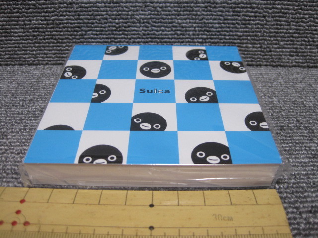 [Suica Wartmelon Penguin Distribution Limited] 3 Blue Blue Design Блокнот. Липкая новинка Неокрытый Неокрытый предмет Неиспользуемый предмет! Среди многих выставок 3 или более победных заявок 0 иен