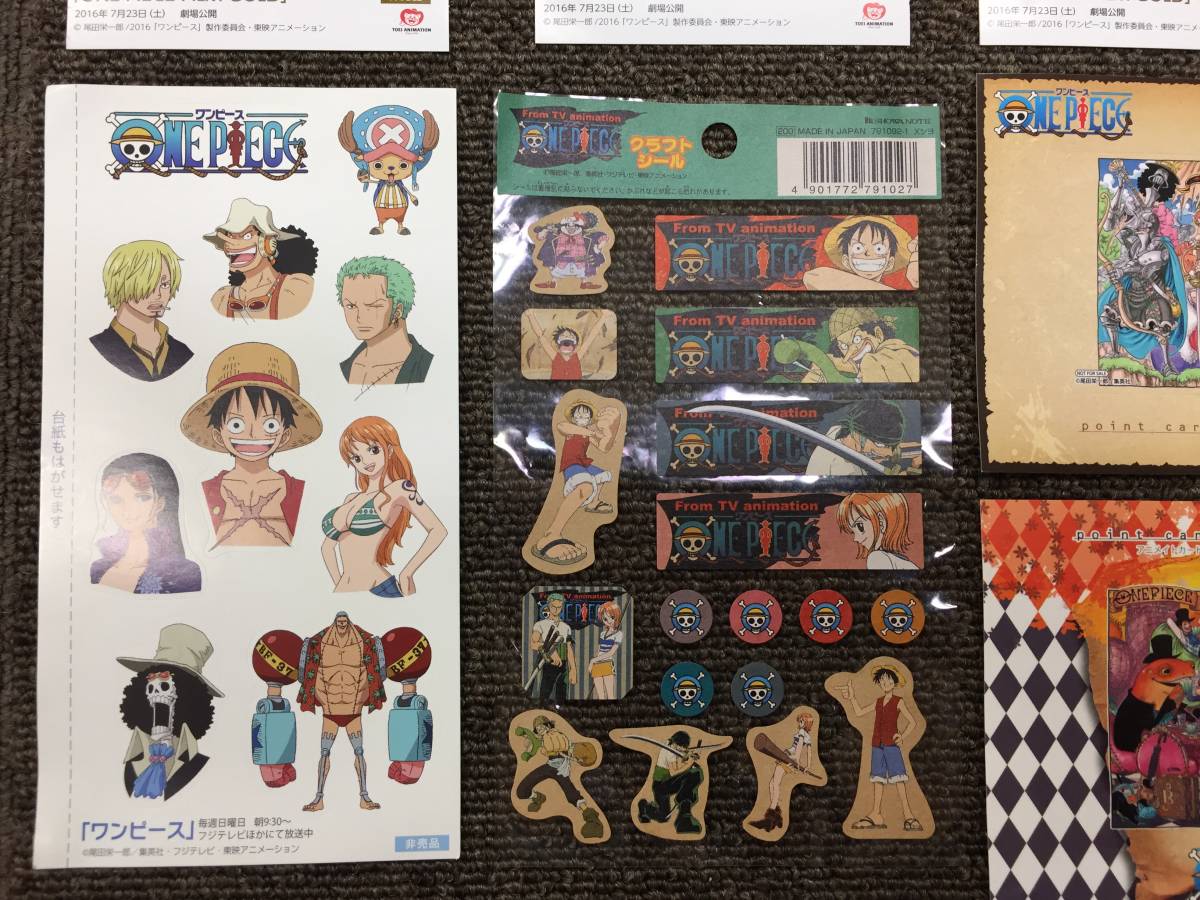 ワンピース ONE PIECE シール ステッカー クラフト きせかえ FILM GOLD ルフィナミゾロサンジくいなレベッカフランキーウソップハンコック_画像3