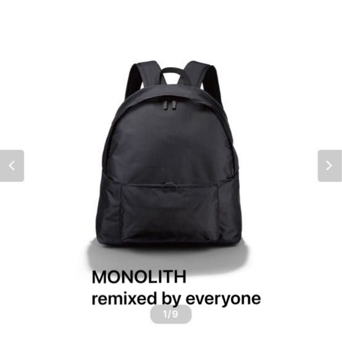 MONOLITH remixed by everyone BACKPACK STANDARD SOLID BLACK MONOLITH remixed by everyone BACKPACK STANDARD SOLID BLACK