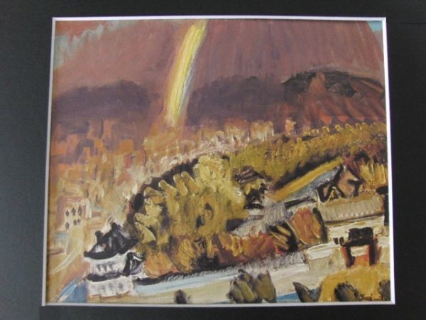  Sugimoto ..,( rainbow be established two article castle ), rare gorgeous limitation version * large size frame for book of paintings in print .., condition excellent, new goods frame attaching,. Takumi,koro type, day person himself painter 