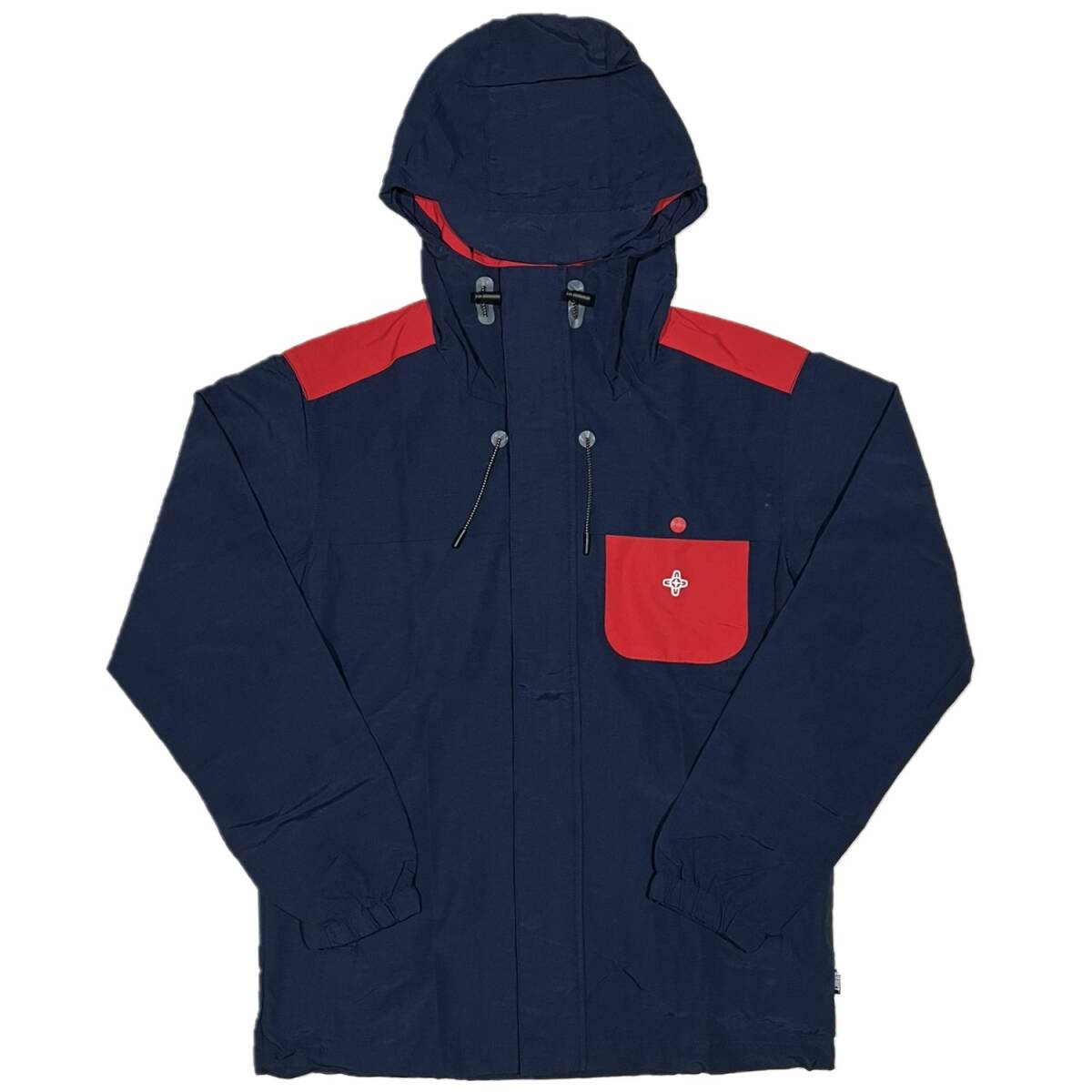 ADDICT PENNINE SMOCK アディクト ペネン スモーク ジップアップ マウンテンジャケット (ネイビー/レッド) (M)