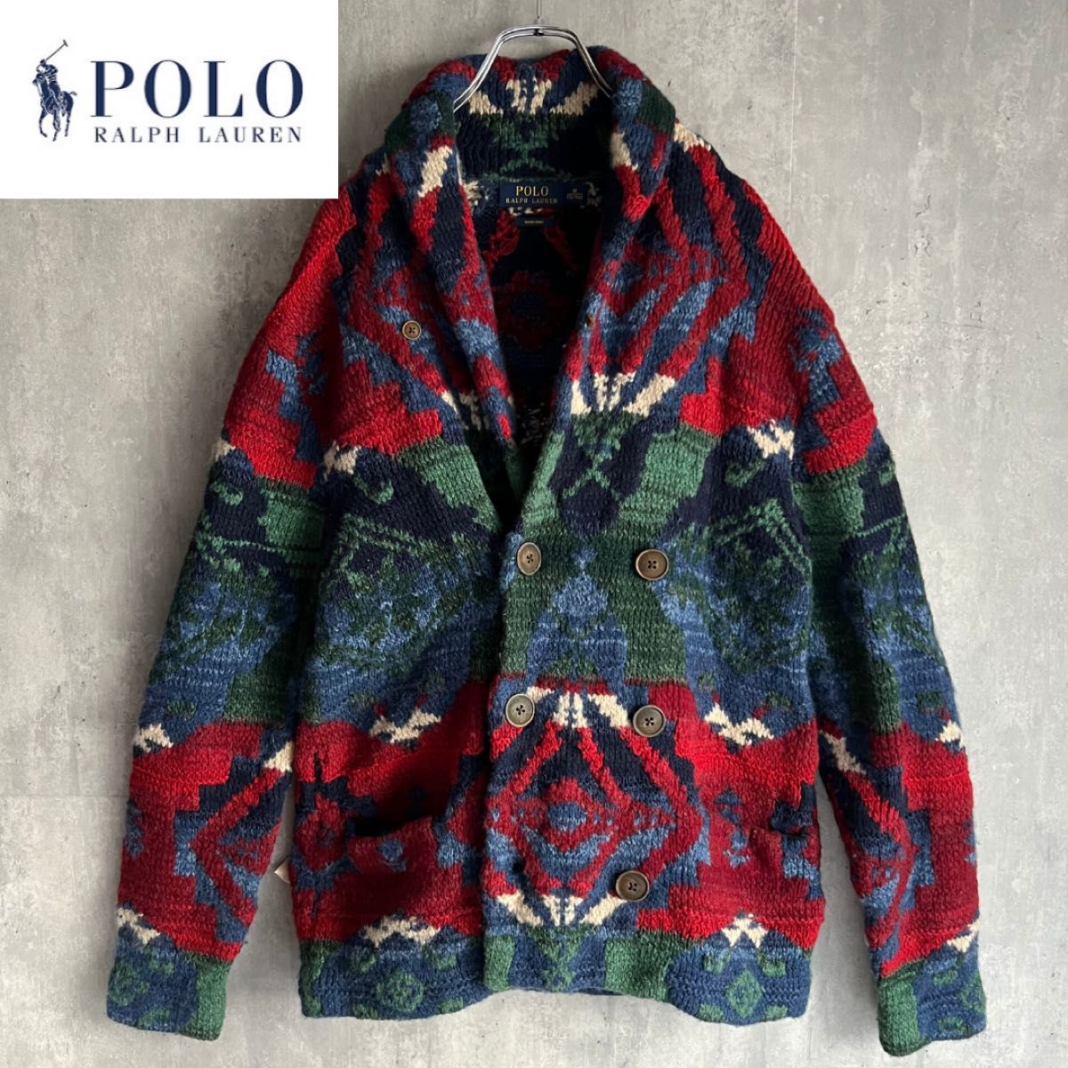 激レア】POLO ポロラルフローレン ネイティブ柄 ニット 激レア】POLO ポロラルフローレン ネイティブ柄 ニット