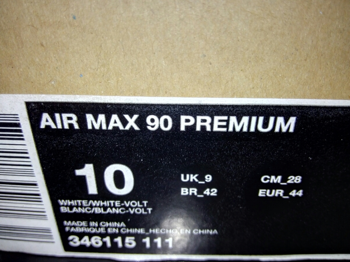 US10 / 28cm NIKE AIR MAX 90 PREMIUM WHITE KAWS ナイキ エア マックス プレミアム ホワイト カウズ FORCE JORDAN フォース ジョーダン