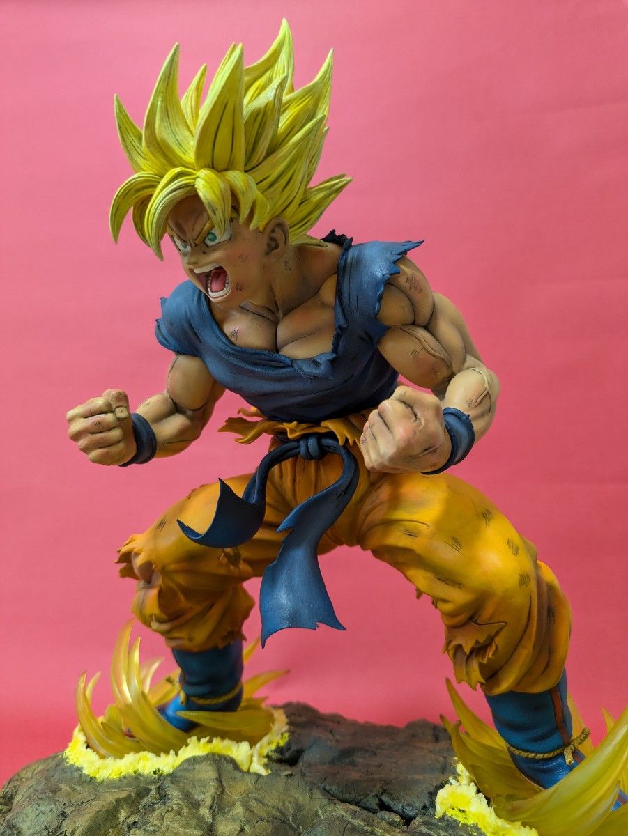 ドラゴンボール 孫悟空 スーパーサイヤ人 フィギュア リペイント ドラゴンボール 孫悟空 スーパーサイヤ人 フィギュア リペイント