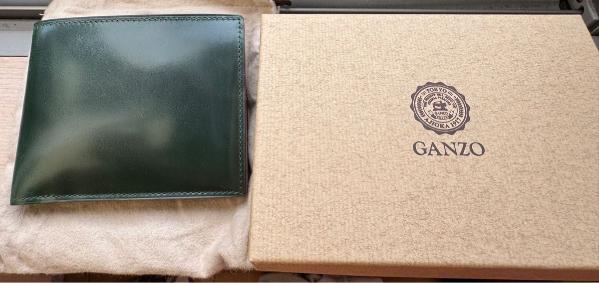 ganzo ガンゾ コードバンR C グリーン 二つ折り財布 cordovan ganzo ガンゾ コードバンR C グリーン 二つ折り財布 cordovan