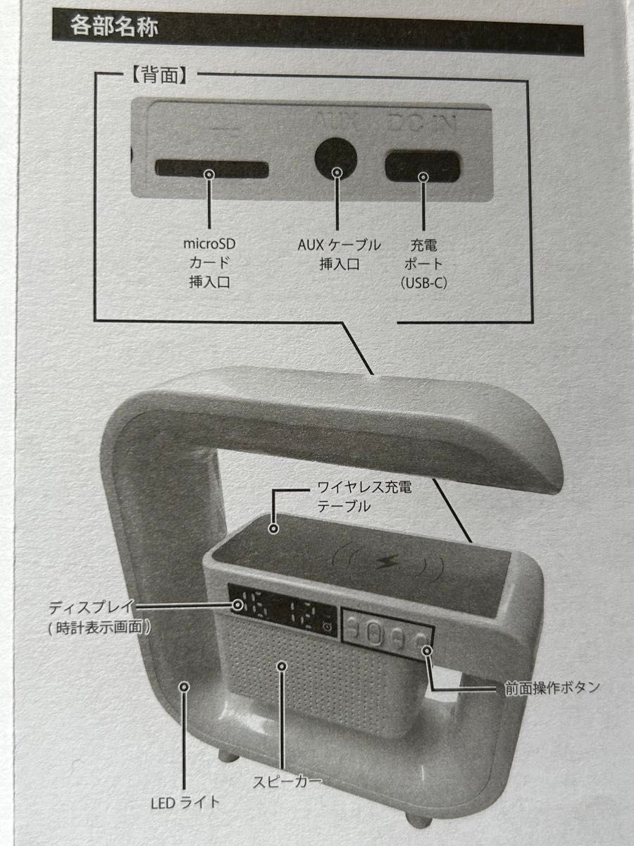 最終値下げ ワイヤレススピーカー 充電 時計付き LEDライト 最終値下げ ワイヤレススピーカー 充電 時計付き LEDライト