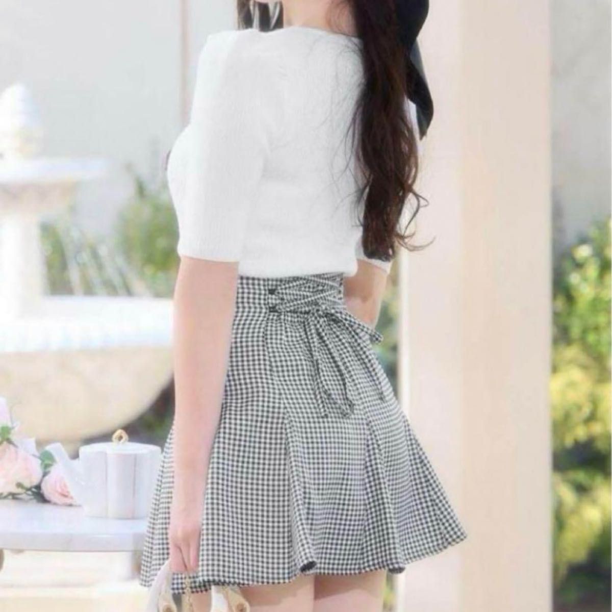 ミシェルマカロン ギンガムチェック キュロット スカート 美脚 ミシェルマカロン ギンガムチェック キュロット スカート 美脚