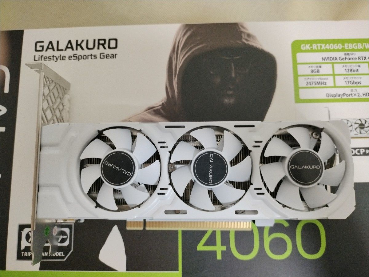 玄人志向GK-RTX4060-E8GB/WHITE/LP|Yahoo!フリマ(旧PayPayフリマ) 玄人志向GK-RTX4060-E8GB/WHITE/LP|Yahoo!フリマ(旧PayPayフリマ)