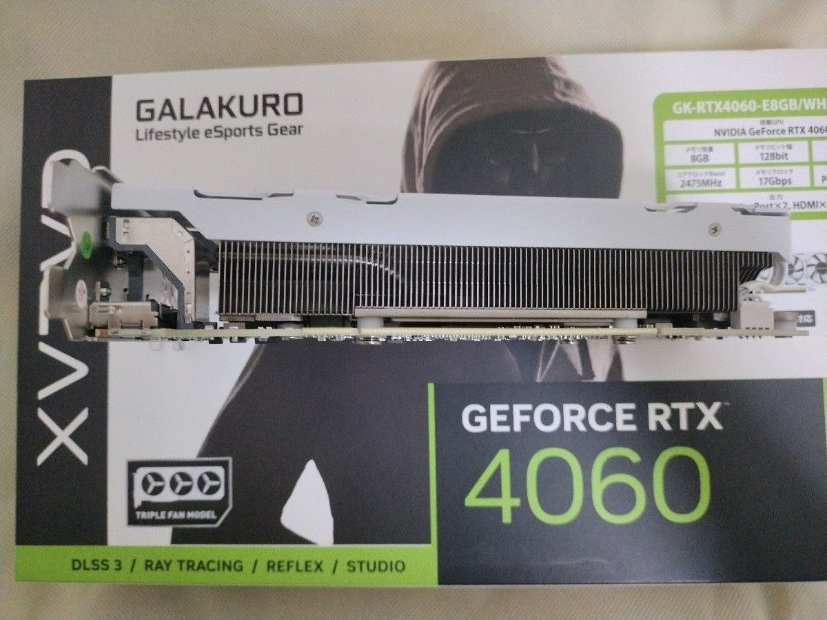 玄人志向GK-RTX4060-E8GB/WHITE/LP|Yahoo!フリマ(旧PayPayフリマ) 玄人志向GK-RTX4060-E8GB/WHITE/LP|Yahoo!フリマ(旧PayPayフリマ)