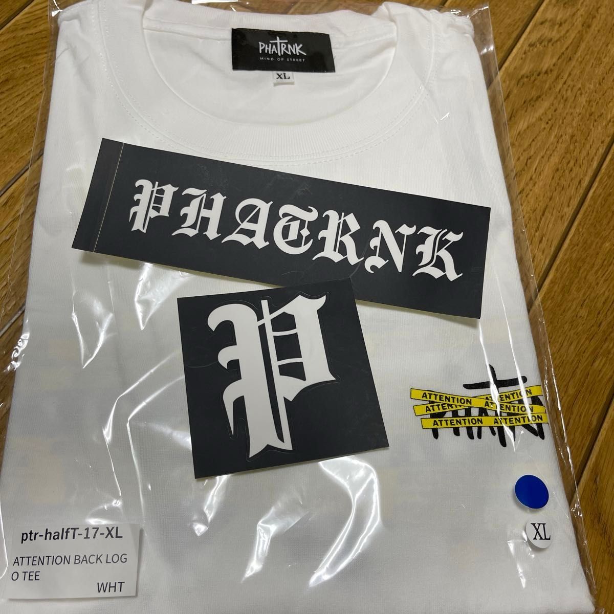 新品 PHATRNK Tシャツ 白色 X L ATTENTION LOGO ファットランク 新品 PHATRNK Tシャツ 白色 X L ATTENTION LOGO ファットランク