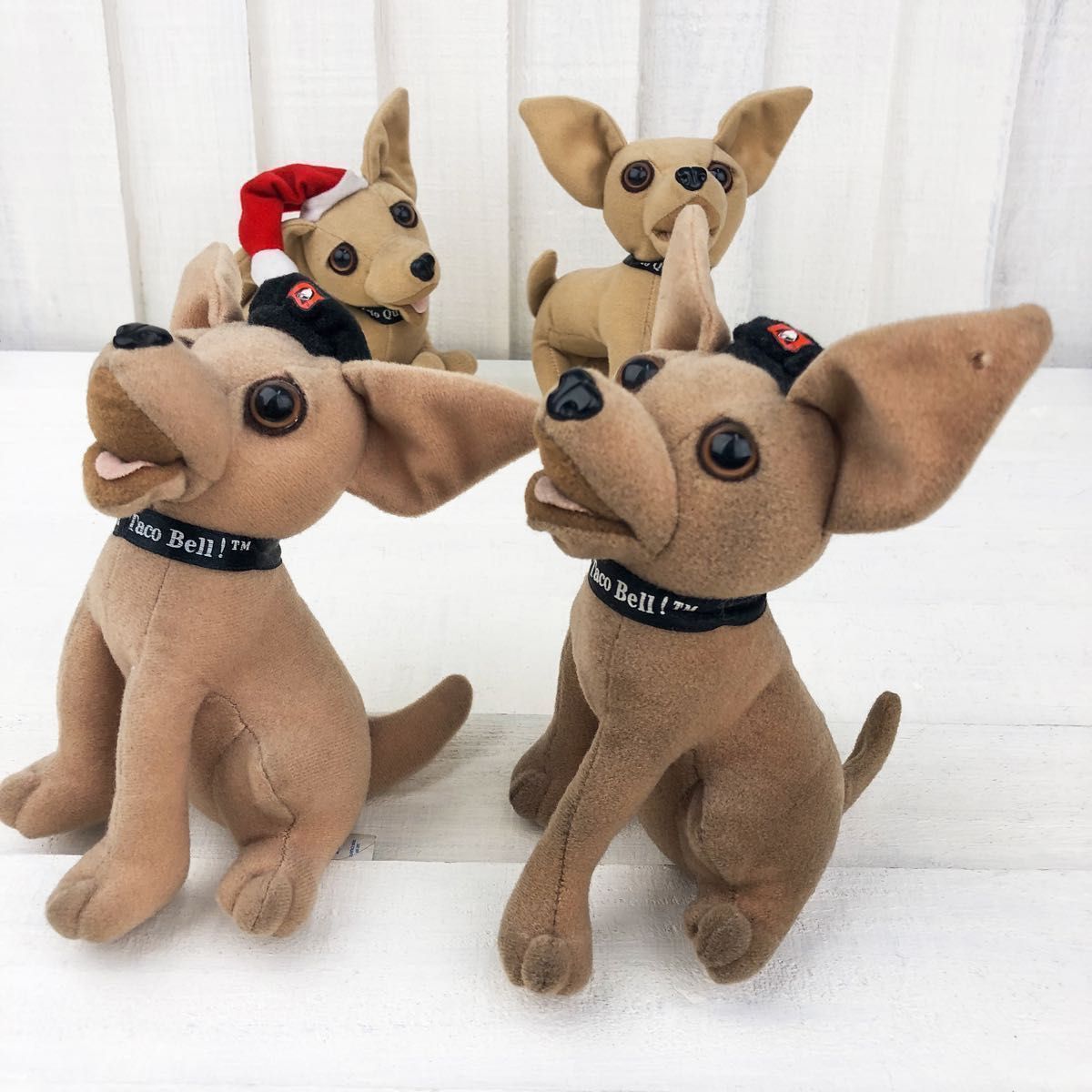 ビンテージぬいぐるみ 犬 わんこ Vintage Taco Bell タコベル チワワ 4匹セット 犬 ぬいぐるみ