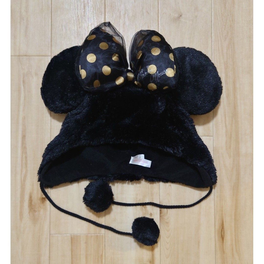美品 ディズニーリゾート限定/ミニーマウス ファンキャップ 黒 美品 ディズニーリゾート限定/ミニーマウス ファンキャップ 黒