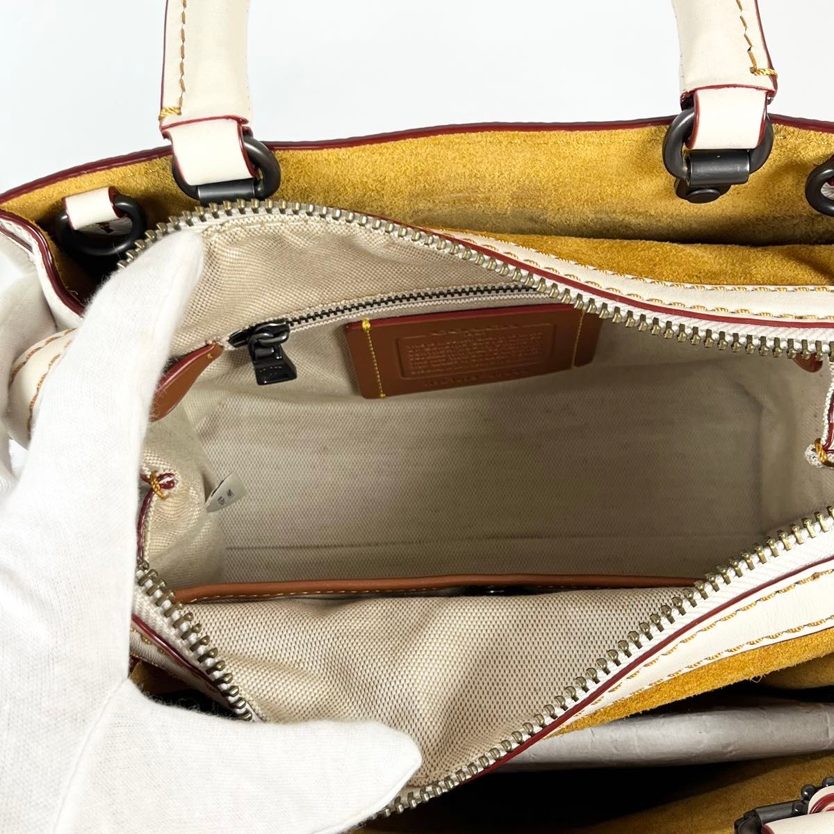 美品】COACH コーチ 2way ショルダー ハンドバッグ ティーローズ 美品】COACH コーチ 2way ショルダー ハンドバッグ ティーローズ