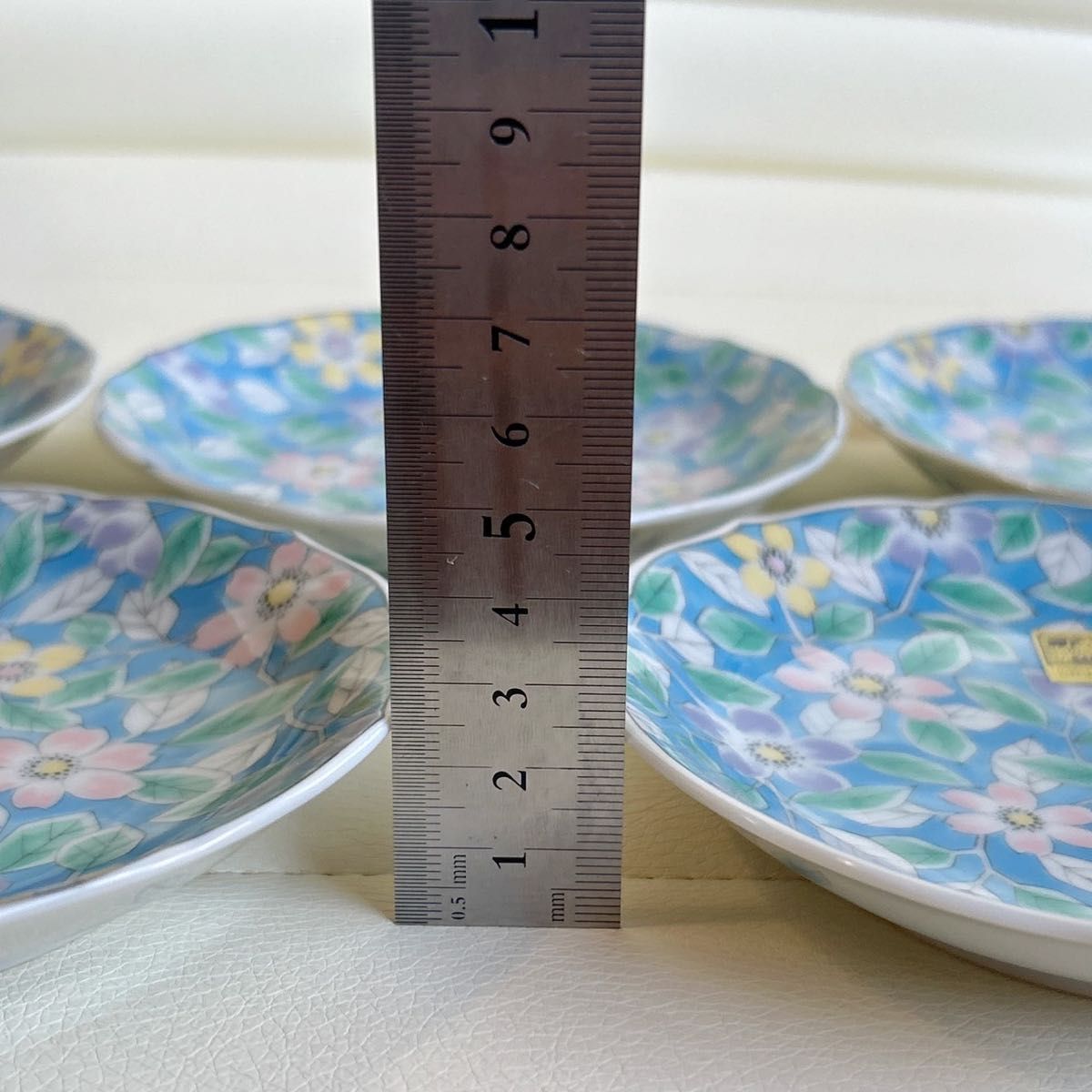 美濃焼 庫山窯 色絵染付 青友禅 銘々皿揃 5枚セット 取り皿 小皿 美濃焼 庫山窯 色絵染付 青友禅 銘々皿揃 5枚セット 取り皿 小皿