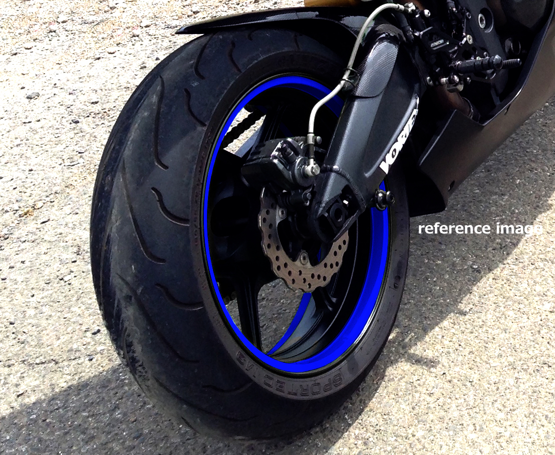 太】リムテープ ホイール ステッカーバイク ブルー青色 ZX-14R 太】リムテープ ホイール ステッカーバイク ブルー青色 ZX-14R