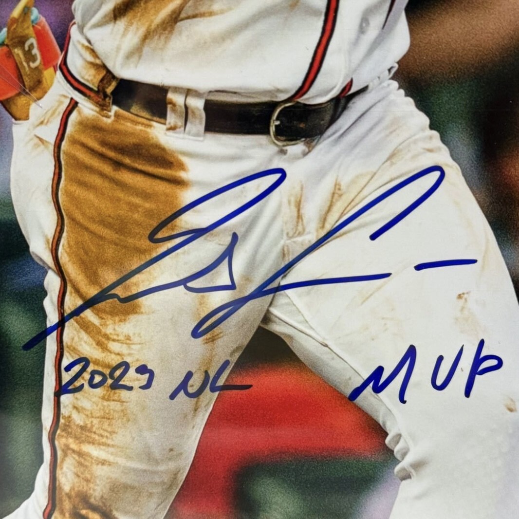 ブレーブス アクーニャJr 直筆サインフォト 2023 NL MVP Beckett ブレーブス アクーニャJr 直筆サインフォト 2023 NL MVP Beckett