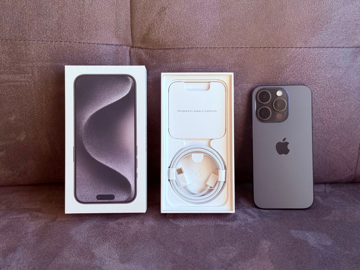 美品 バッテリー95% iPhone 15 Pro 256GB ブラックチタニウム 美品 バッテリー95% iPhone 15 Pro 256GB ブラックチタニウム