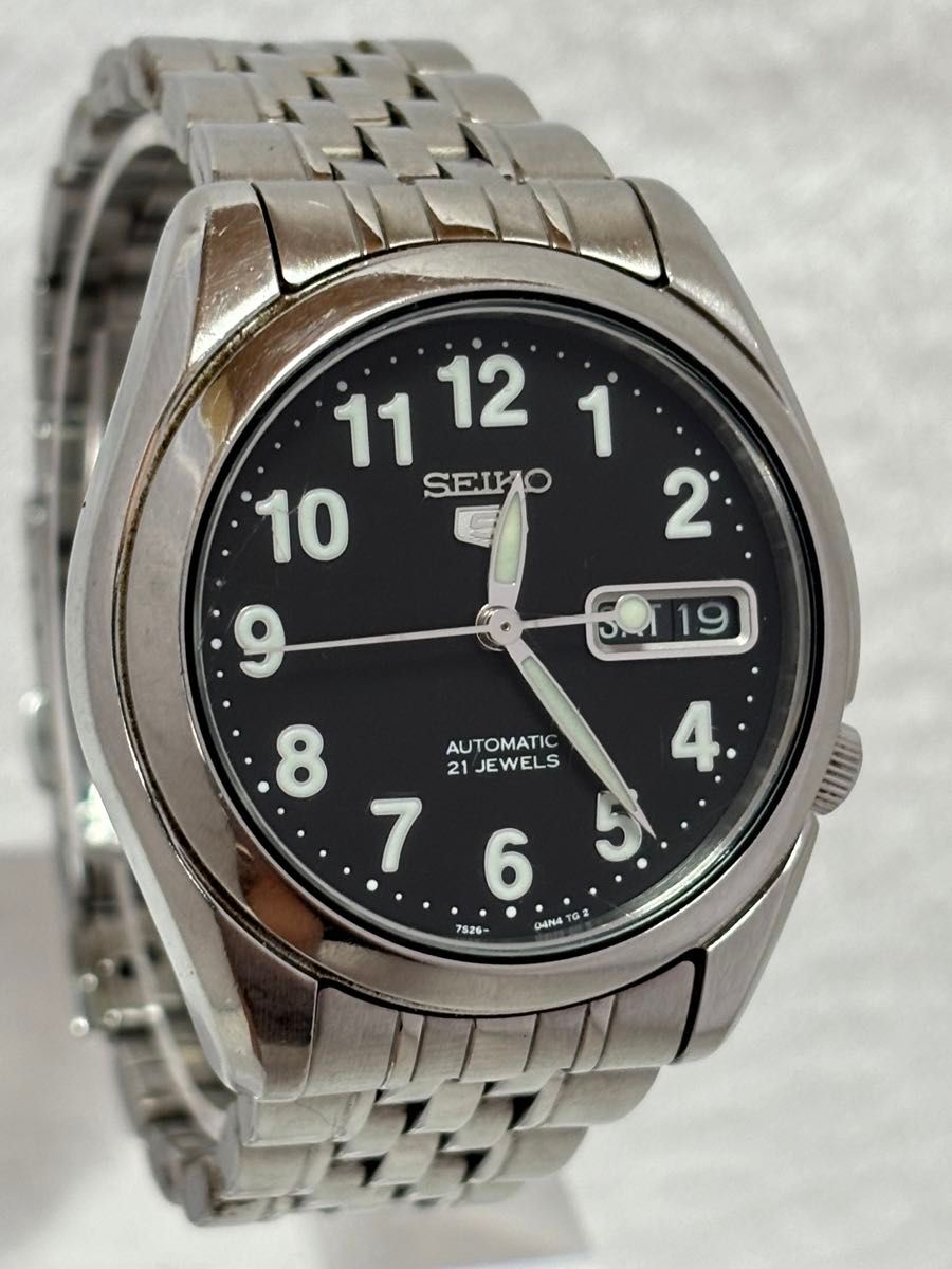 【値下げ】 セイコー SEIKO 5 スケルトン 自動巻き【7S26-01V0】デイデイト その他