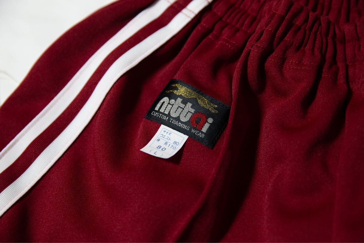 体操服 nittai ニッタイ 学校ジャージタイツ エンジ×白2本線 L 体操服 nittai ニッタイ 学校ジャージタイツ エンジ×白2本線 L