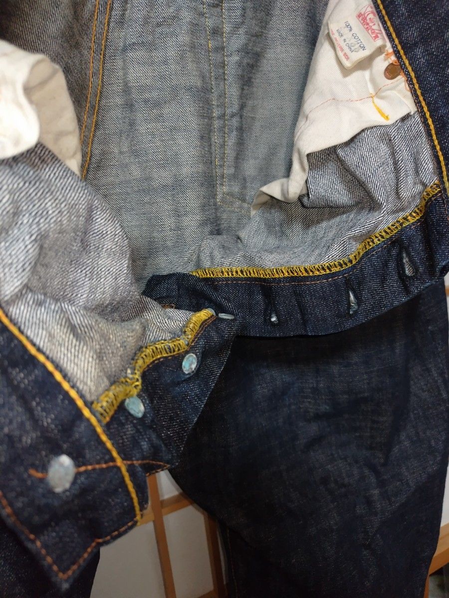 エビス エヴィス EVISU ファイヤー 刺繍 40インチ レアサイズ エビス エヴィス EVISU ファイヤー 刺繍 40インチ レアサイズ