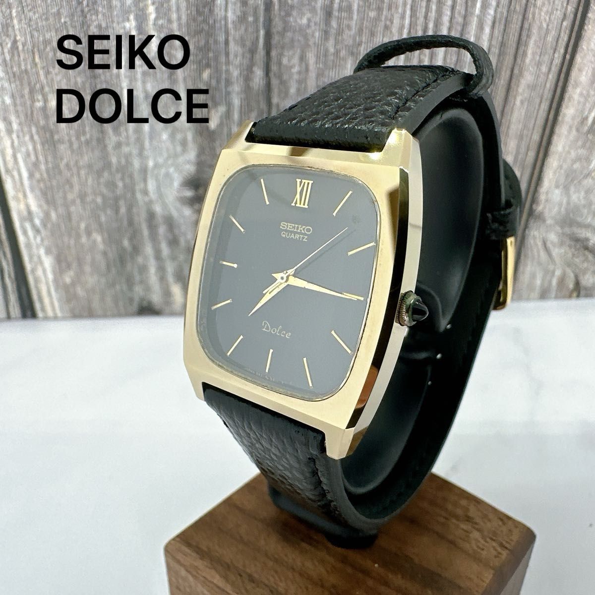 美品 稼動品 SEIKO セイコードルチェ 黒文字盤 超合金 メンズ 美品 稼動品 SEIKO セイコードルチェ 黒文字盤 超合金 メンズ