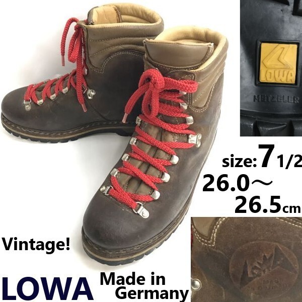 冬ギフト セ 80s-90s/ドイツ製/Vintage☆ローバー/LOWA☆本革/レザー/トレッキングブーツ/シューズ【7.5/26.0/茶】雪山/重登山靴/Boots/shoes◆pZ-223 26.0cm
