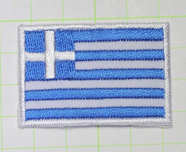 アイロンワッペン・パッチ ミニ ギリシャ国旗 zq_画像1