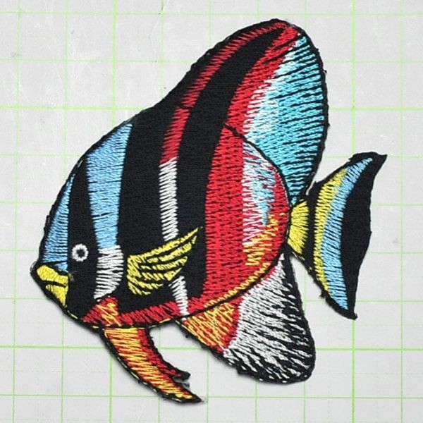 アイロンワッペン・パッチ 熱帯魚・エンゼルフィッシュ zq_画像1